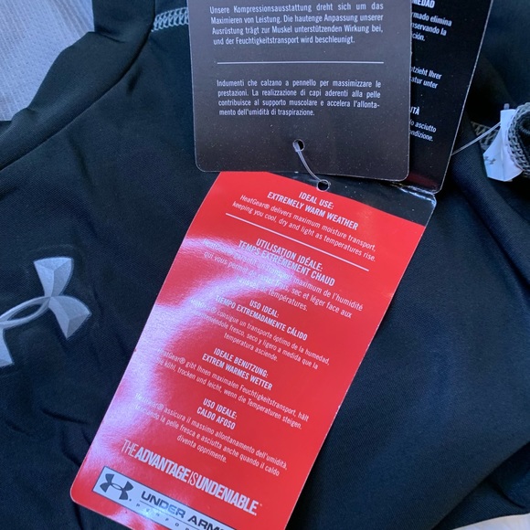 BNWT Under Armour METAL black compression/fitted Heatgear™️ short sleeve t-shirt - Picture 9 of 10